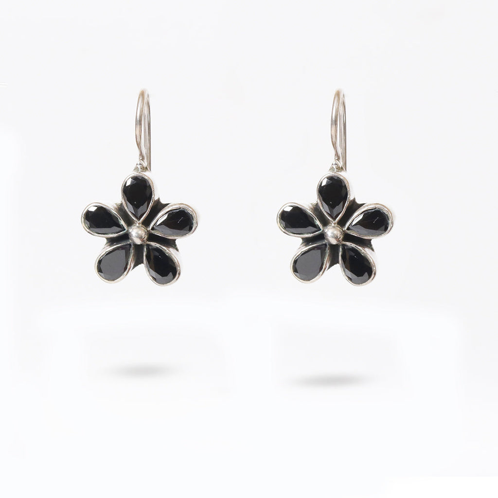 Black Onyx Hook Earrings