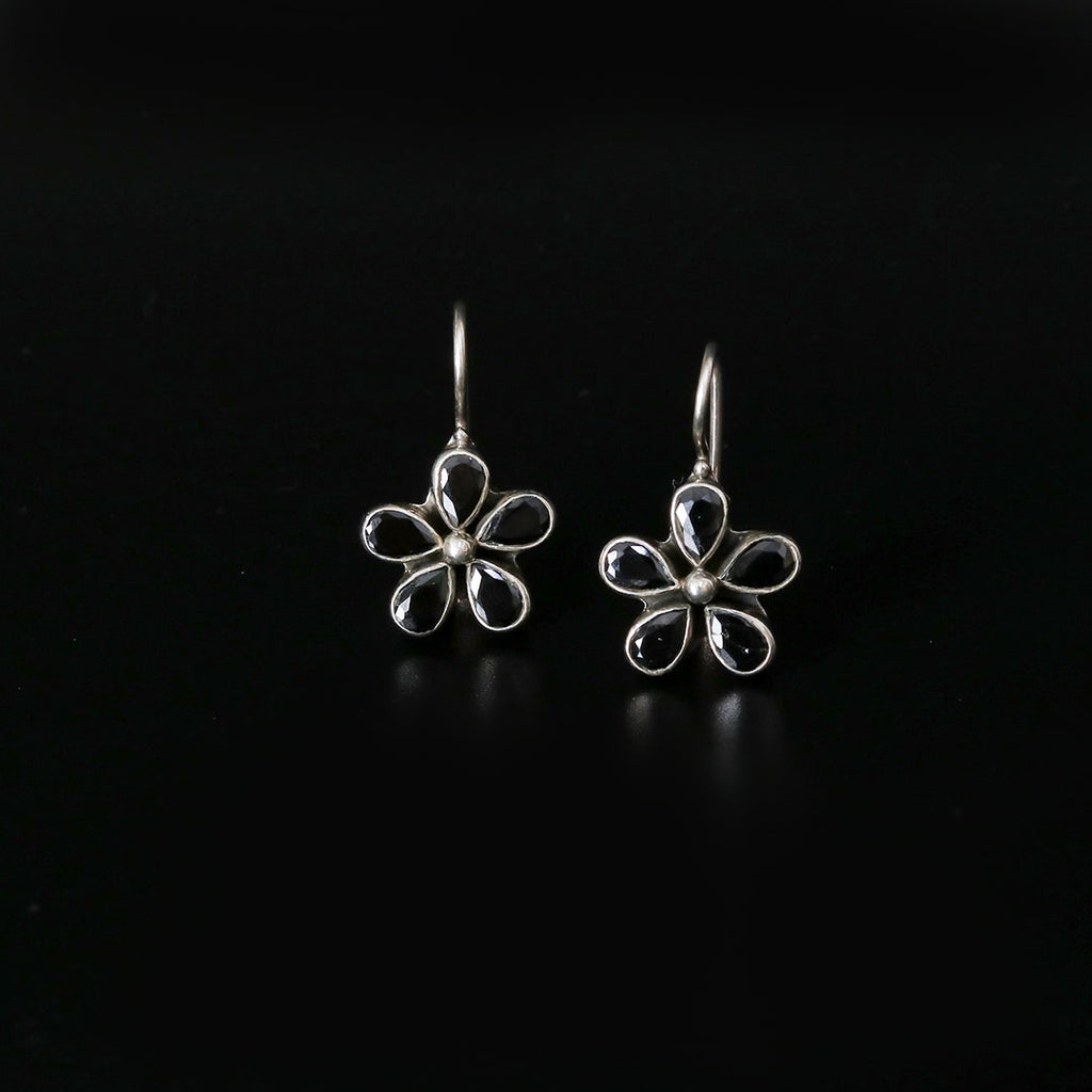 Black Onyx Hook Earrings