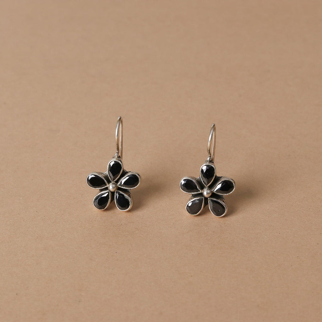Black Onyx Hook Earrings