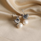 Peacock Pearl Blue Earrings