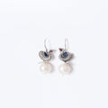 Peacock Pearl Blue Earrings
