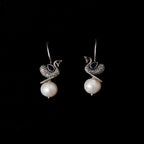 Peacock Pearl Blue Earrings
