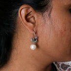Peacock Pearl Blue Earrings