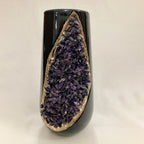 Set of 2 Black Ceramic Vases