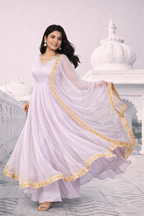Shagun Lilac Anarkali Suit Set-2