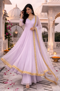 Shagun Lilac Anarkali Suit Set-0