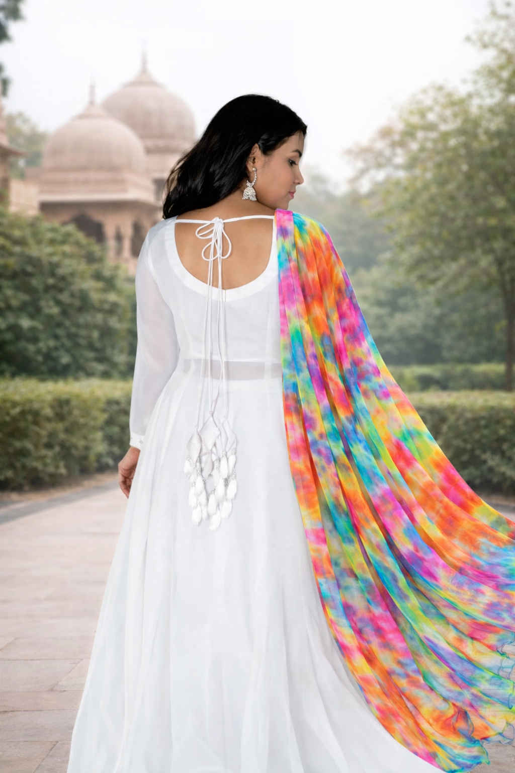 Roohani Adaa White Anarkali Set-2