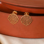 Gold-Plated Cutwork Earrings