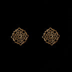 Gold-Plated Cutwork Earrings