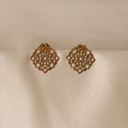 Gold-Plated Cutwork Earrings