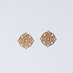 Gold-Plated Cutwork Earrings