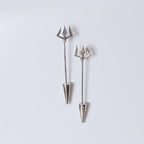 Silver Trishul Earrings