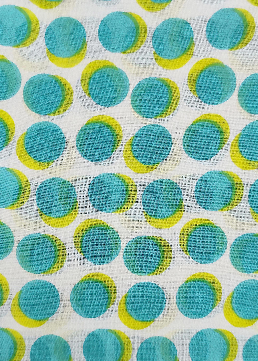 Women's Cotton Polka Dot Print Long Stole – Green Multi 100x180 cms