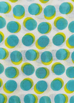 Women's Cotton Polka Dot Print Long Stole – Green Multi 100x180 cms