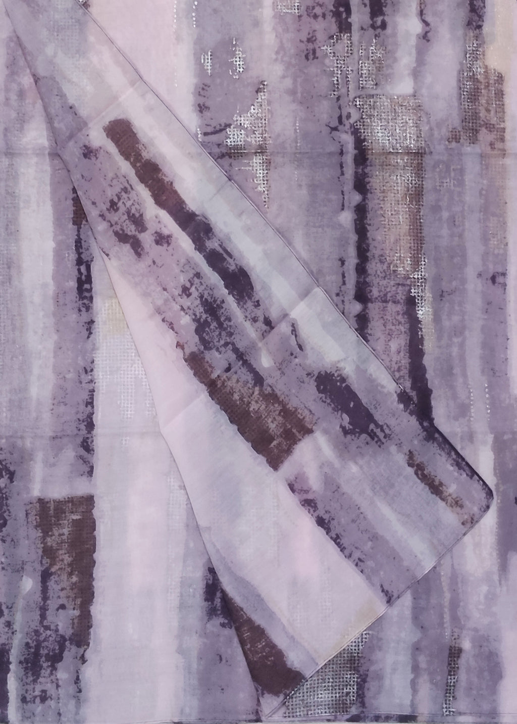 Mauve Gray with Silver Foil Print 100x180 cm Dusty Pink