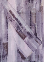 Mauve Gray with Silver Foil Print 100x180 cm Dusty Pink