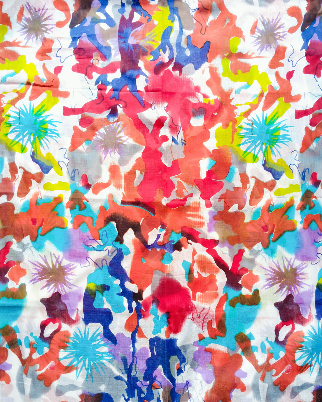 Women's Stole | Abstract Blue Water Design | Soft Lightweight Viscose Wrap