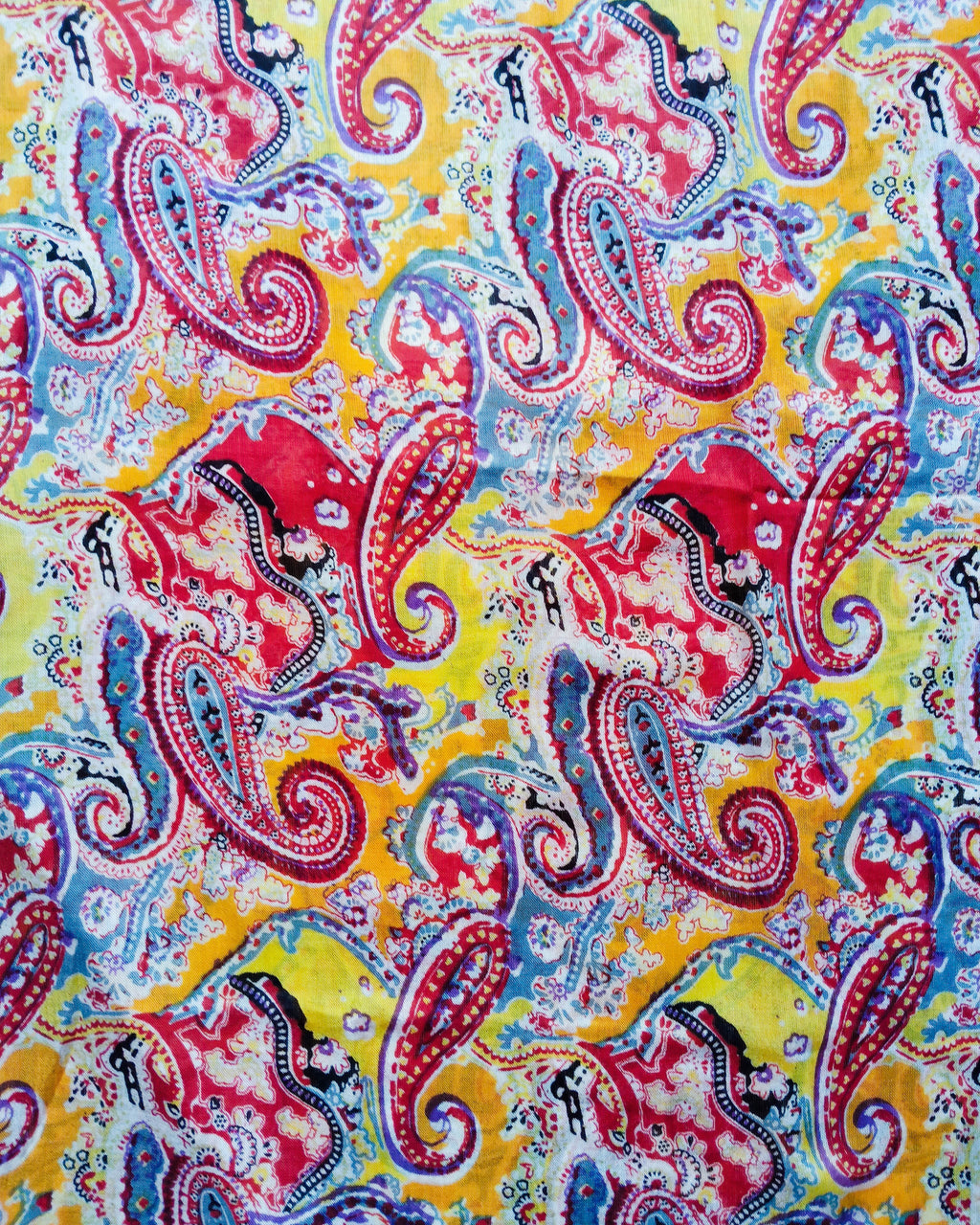 Women's Stole | Red & Orange Paisley Print