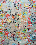Women's Scarf/Stole | Jungle Floral Print in Orange & Sage Green