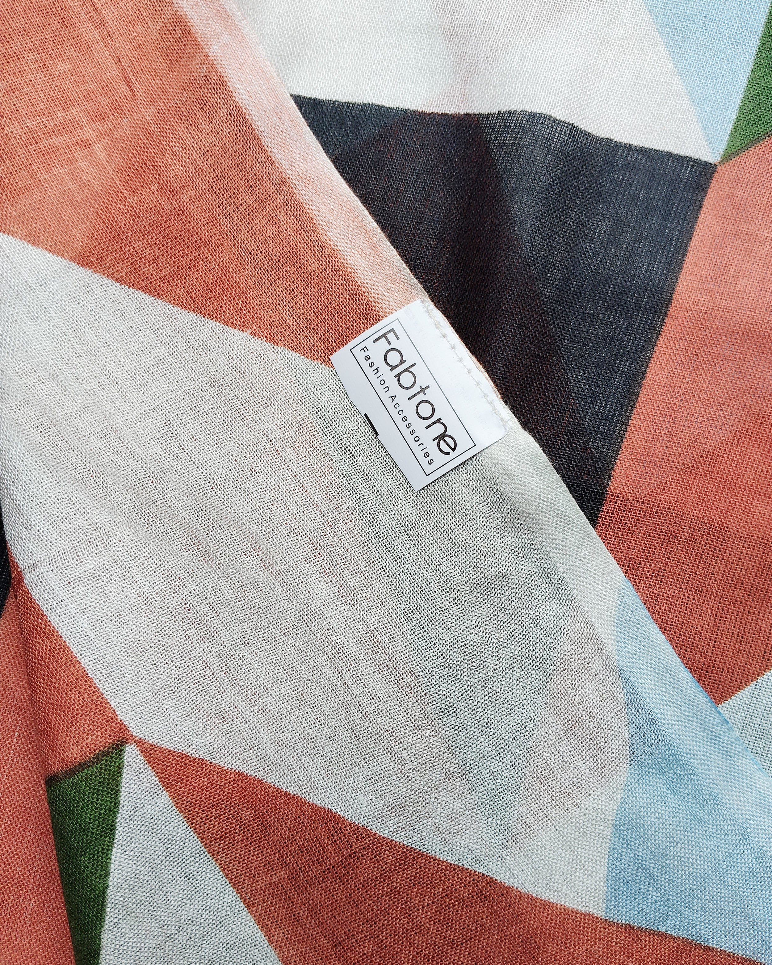 Women's Stole | Coral Multi-Color Kota Triangle Print