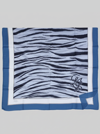 Zebra Print Women's Stole Blue White |Cotton