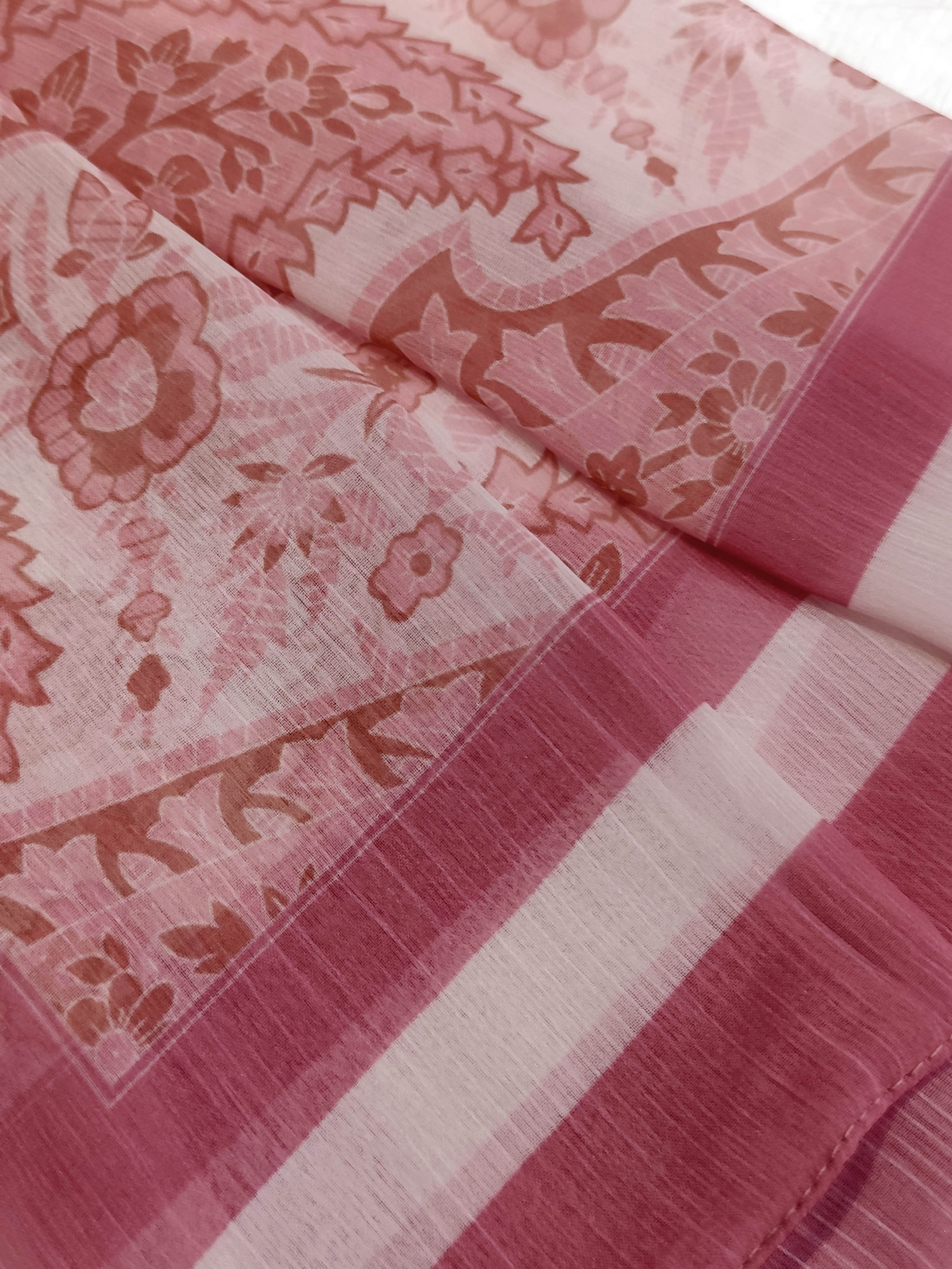 Women's Scarfs Peach Multi -Printed Stole | 100 x 180 cm | Polyester