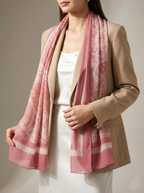 Women's Scarfs Peach Multi -Printed Stole | 100 x 180 cm | Polyester
