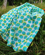 Women's Cotton Polka Dot Print Long Stole – Green Multi 100x180 cms
