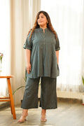 Pine Green Booti Buttondown Co-ord Set