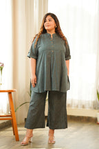 Pine Green Booti Buttondown Co-ord Set