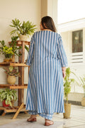 Regular Blue Cotton Shrug Palazzo Set - Set of 2