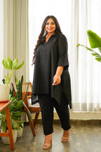 Regular Ikigai Black Cotton Co-ord Set