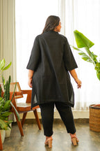 Regular Ikigai Black Cotton Co-ord Set