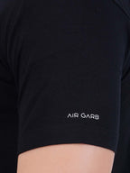 Round Neck Tshirt Black Cotton Tshirt for men and women for summer breathable cool soft fine fabric