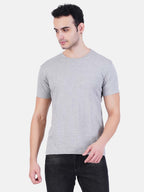 Round Neck Tshirt Grey Cotton Tshirt for men and women for summer breathable cool soft fine fabric