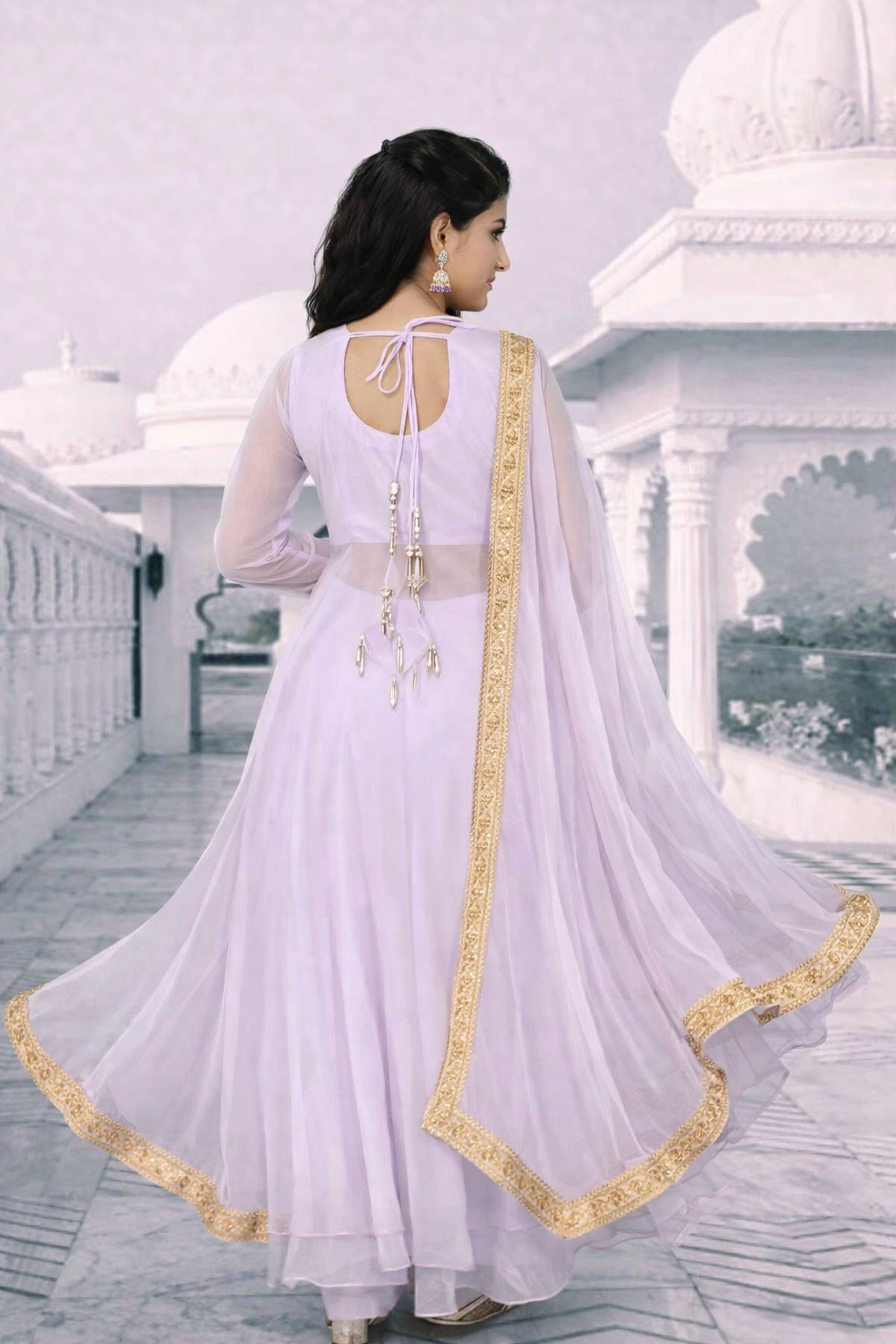 Shagun Lilac Anarkali Suit Set-3