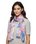 Women’s Stole – Soft Poly Cotton, 70x180 cm, Geometric Pastel Print