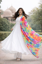 Roohani Adaa White Anarkali Set-1